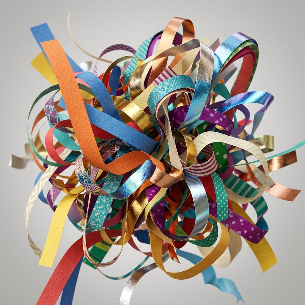 Composición abstracta de la identidad visual de Núcleo